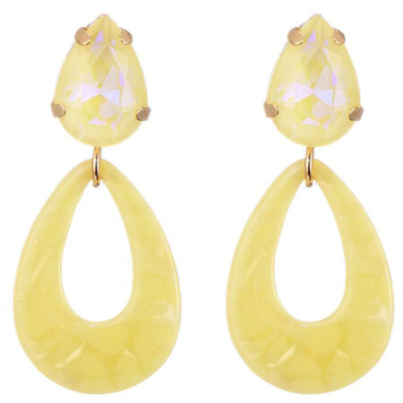 Oorbellen Druppel Geel | Fashionize
