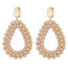 Oorbellen Facet Kraaltjes Beige | Fashionize