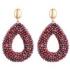 Oorbellen Facet Kraaltjes Rood | Fashionize