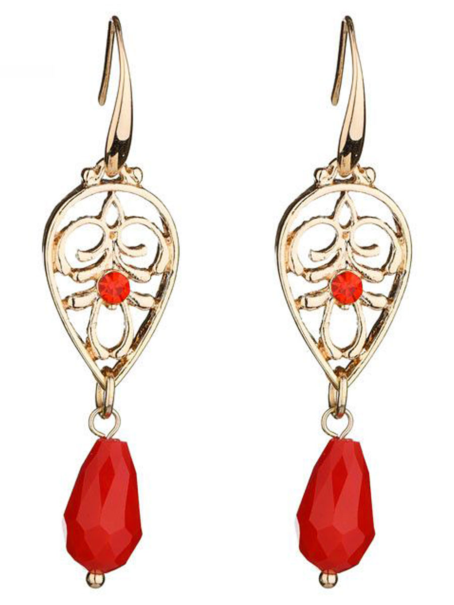 Oorbellen Filigrain Rood | Fashionize