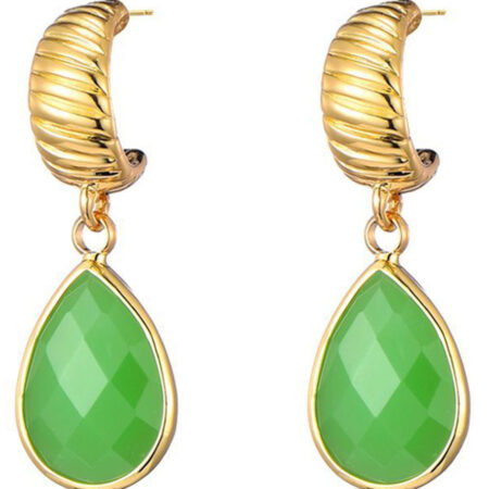 Oorbellen Hanger Groen | Fashionize