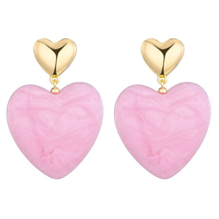 Oorbellen Harten Roze | Fashionize