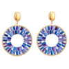 Oorbellen Metallic Blauw | Fashionize