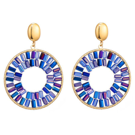Oorbellen Metallic Blauw | Fashionize