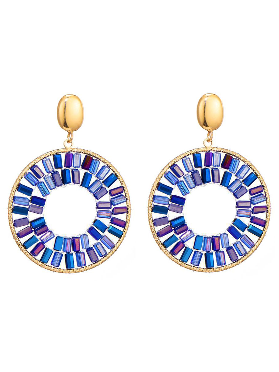 Oorbellen Metallic Blauw | Fashionize