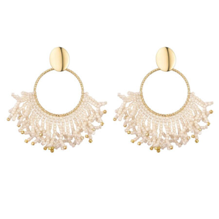 Oorbellen Miyuki Beige | Fashionize