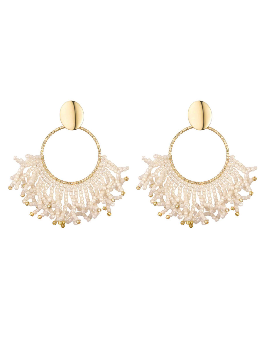Oorbellen Miyuki Beige | Fashionize