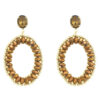 Oorbellen Ovaal Bruin | Fashionize