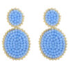 Oorbellen Ovaal Kraaltjes Blauw | Fashionize