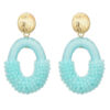Oorbellen Ovaal Kraaltjes Mint | Fashionize