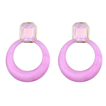 Oorbellen Resin Roze | Fashionize
