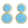 Oorbellen Rond Kraaltjes Blauw | Fashionize
