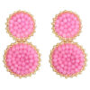 Oorbellen Rond Kraaltjes Roze | Fashionize