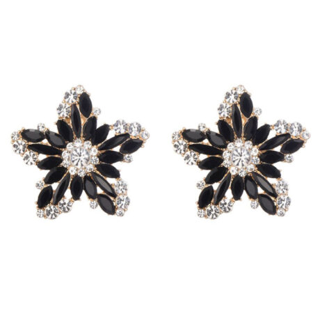 Oorbellen Ster Zwart | Fashionize