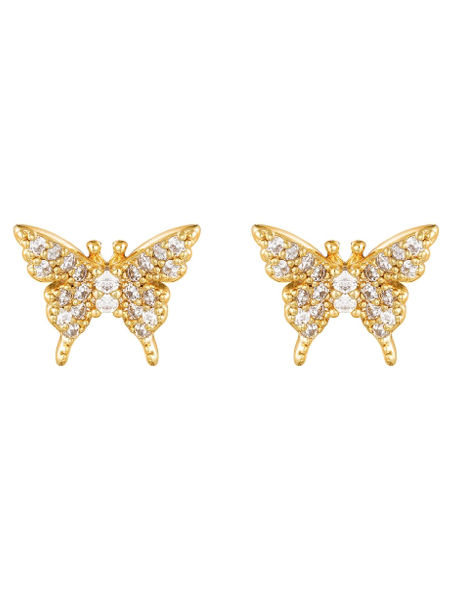 Oorbellen Vlinder Goud | Fashionize