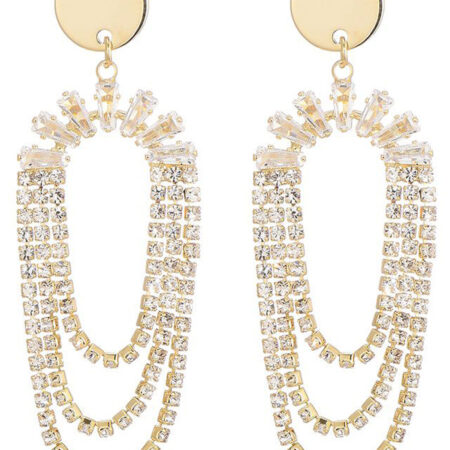 Oorbellen Zirkonia Goud | Fashionize