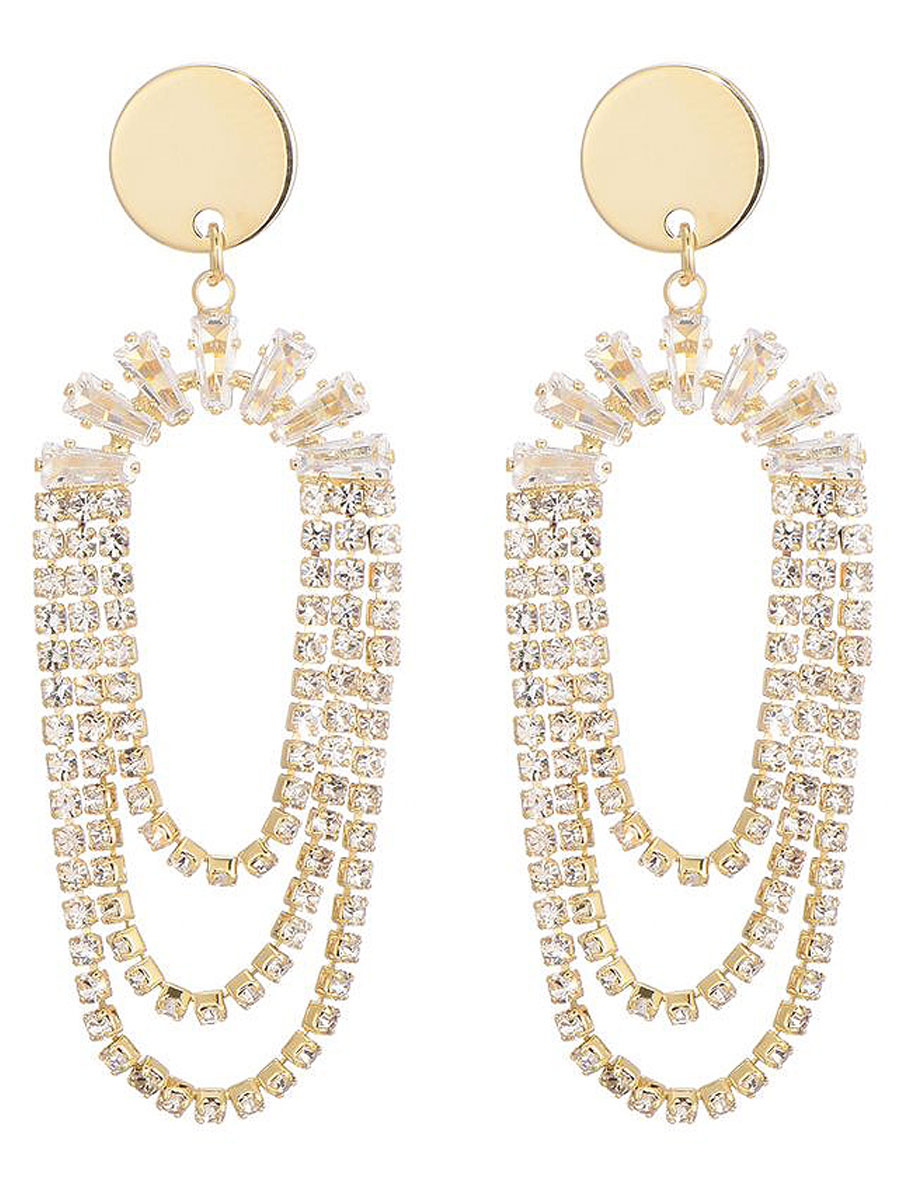 Oorbellen Zirkonia Goud | Fashionize