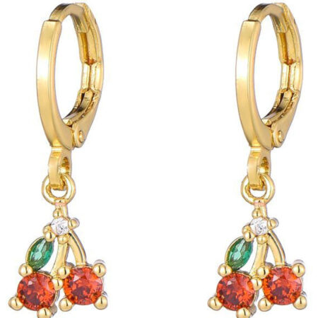 Oorbellen Zirkonia Kersen | Fashionize