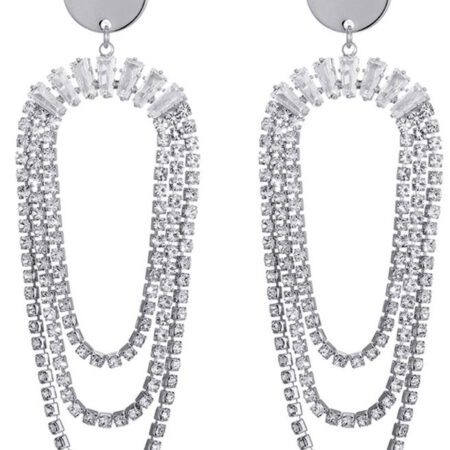 Oorbellen Zirkonia Zilver | Fashionize