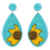 Oorbellen Zonnebloem Blauw | Fashionize