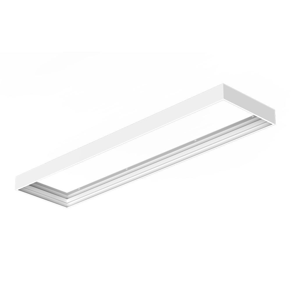 Opbouwframe voor LED Paneel - Geschikt voor 30x 120 cm LED Panelen - Plug & Play kliksysteem -68mm - Wit | HOFTRONIC