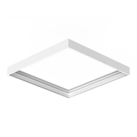 Opbouwframe voor LED Paneel - Geschikt voor 60x60 cm LED Panelen - Plug & Play kliksysteem - 68mm - Wit | HOFTRONIC