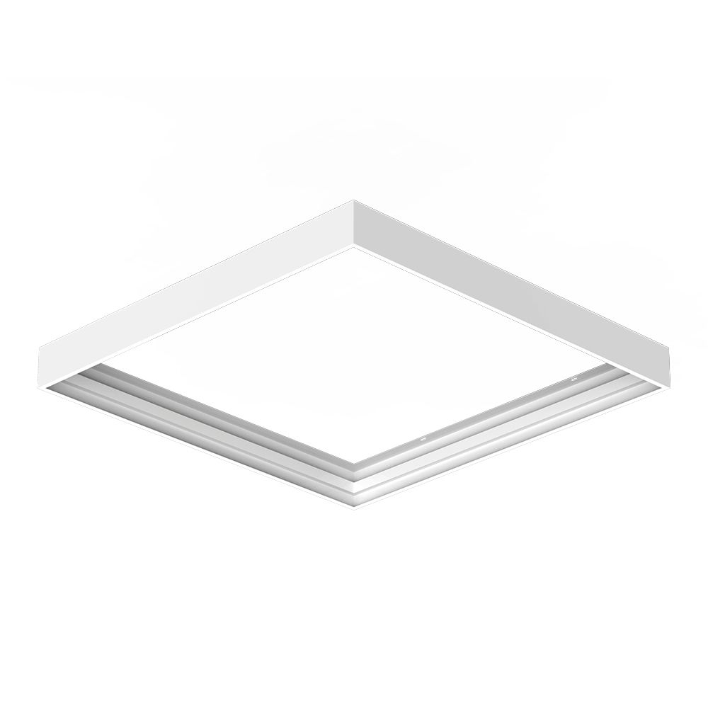 Opbouwframe voor LED Paneel - Geschikt voor 60x60 cm LED Panelen - Plug & Play kliksysteem - 68mm - Wit | HOFTRONIC