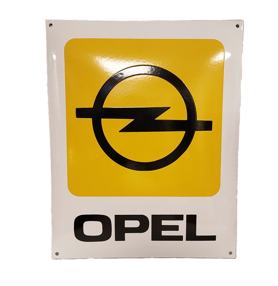 Opel Logo Emaille Bord - 50 x 40cm | Opel