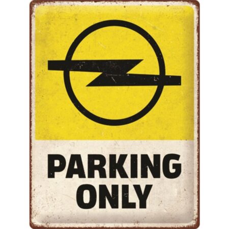 Opel Parking Only Metalen Bord - 30 x 40 cm | Opel