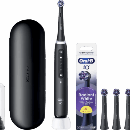 Oral-B iO 5N Zwart + 4 opzetborstels voor wittere tanden