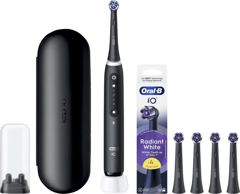 Oral-B iO 5N Zwart + 4 opzetborstels voor wittere tanden