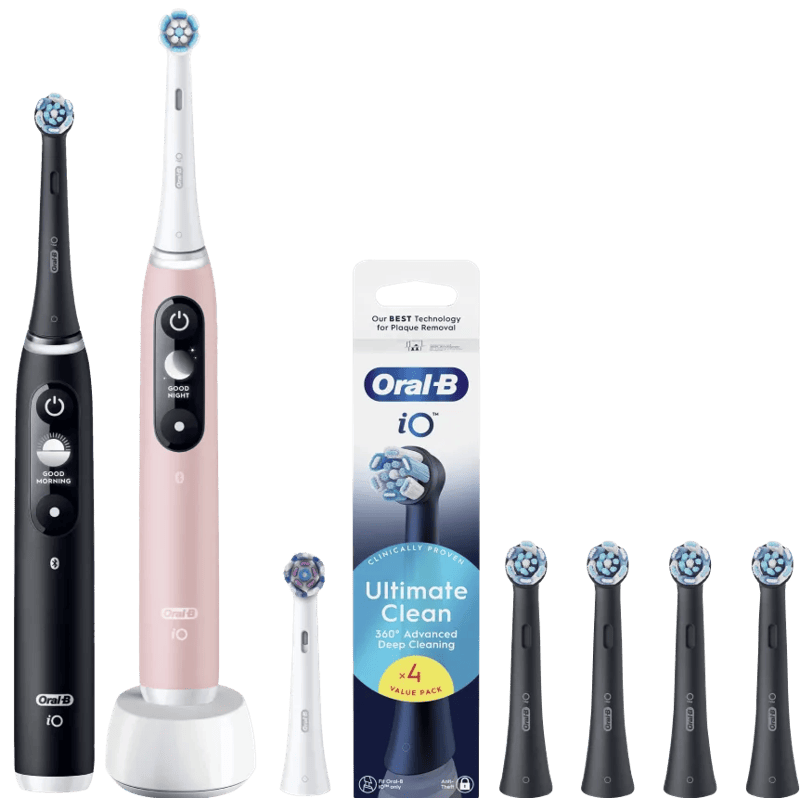 Oral-B iO Series 6N Duo Pack Zwart + Roze Value Pack