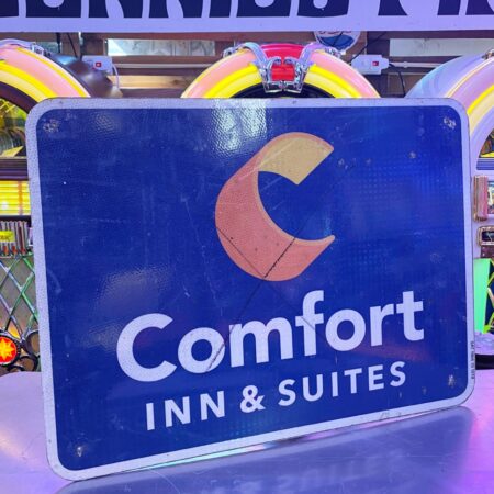 Origineel Amerikaans 2-Zijdig Straatbord - Comfort Inn / Orlando's Italian Restaurant | The Dutch Pickers