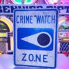Origineel Crime Watch Zone Verkeersbord - USA - 45