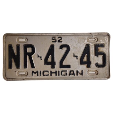 Origineel Michigan Kentekenplaat - 1952 | Fiftiesstore