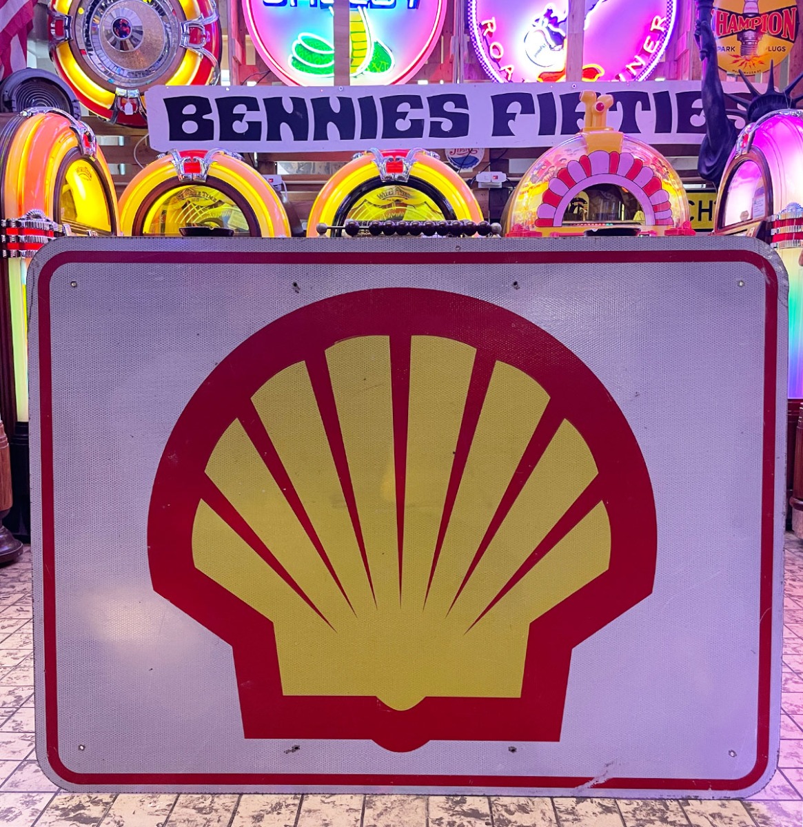 Origineel Shell Reclamebord uit de USA - 122 x 92 cm | Shell