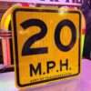Origineel USA 20 MPH Snelheidsbord - 46 x 46 cm | The Dutch Pickers
