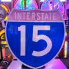 Origineel USA Interstate 15 Highway Bord - I-15 Verkeersbord - 91 x 91 cm | The Dutch Pickers