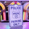 Origineel USA Police Parking Only Bord Metalen Straatbord - 46 x 61 cm | The Dutch Pickers