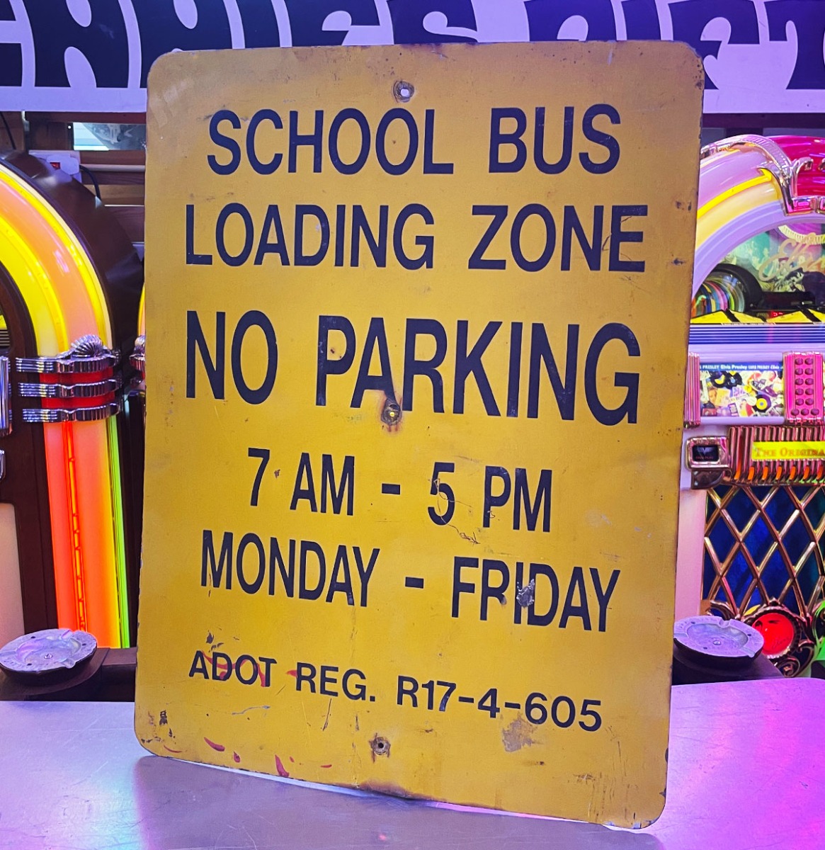 Origineel Vintage USA School Bus Loading Zone Bord - 61 x 45 cm | The Dutch Pickers
