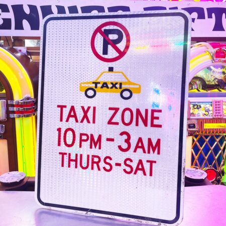 Origineel Vintage USA Taxi Zone Verkeersbord - 61 x 45 cm | The Dutch Pickers