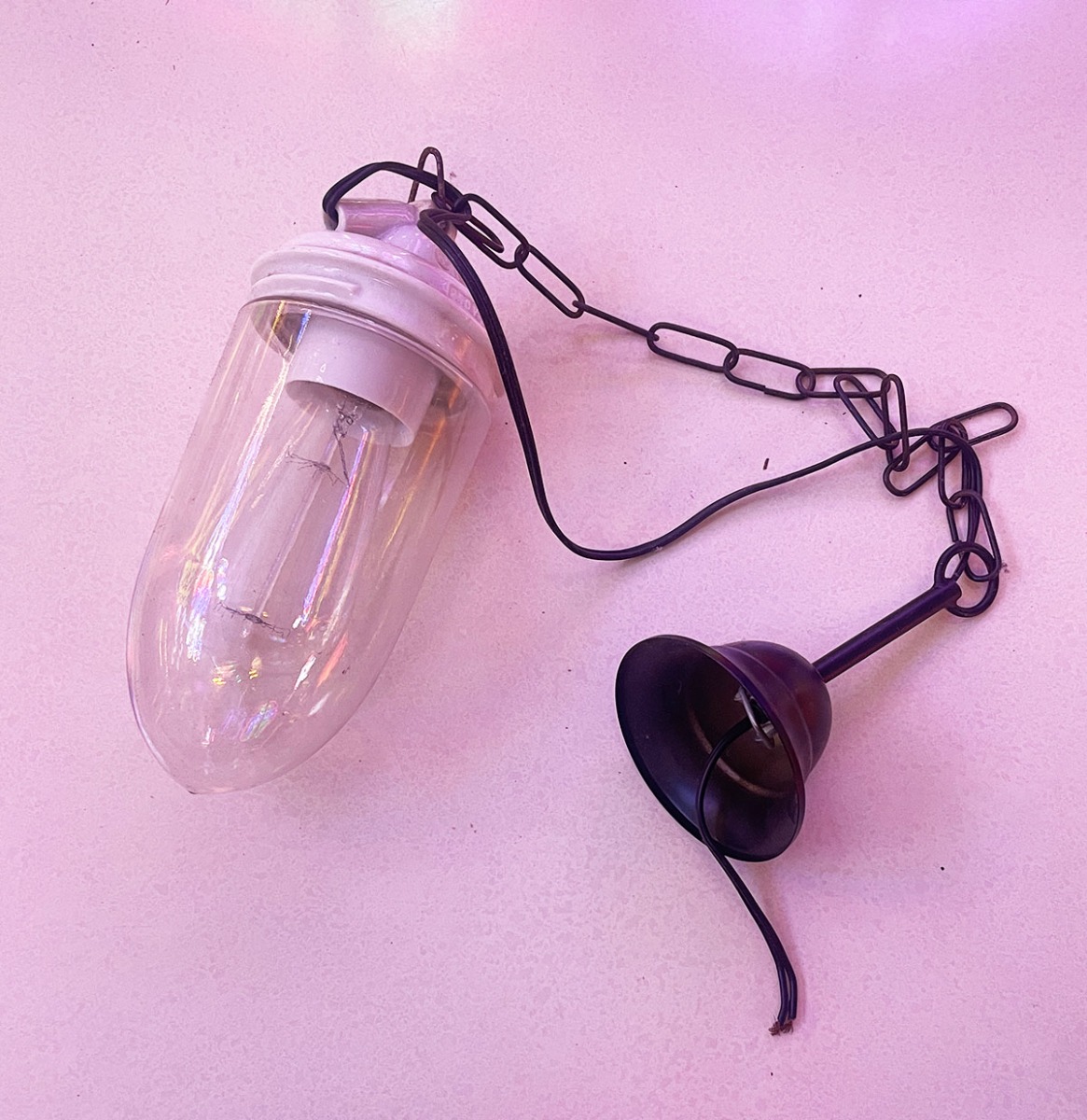 Originele Industriële Hanglamp - Vintage Glas & Porselein | The Dutch Pickers