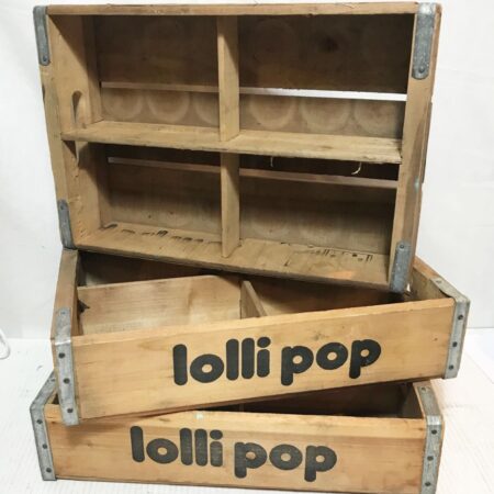 Originele Lolli Pop Bottle Crate - Authentieke Vintage Frisdrankkrat uit de USA | The Dutch Pickers