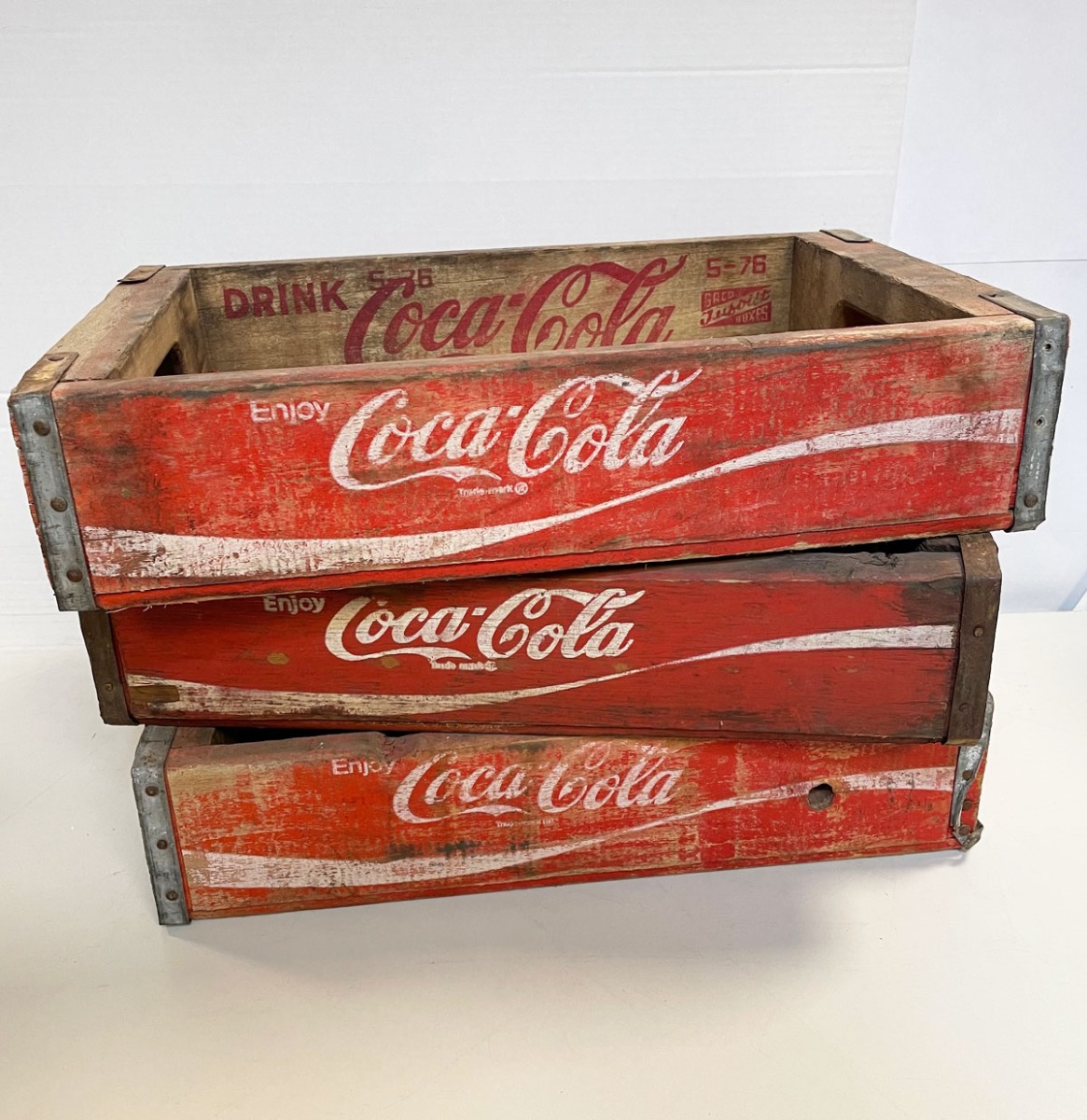 Originele Vintage Houten Coca-Cola Flessenkrat 1 Vak | Coca-Cola
