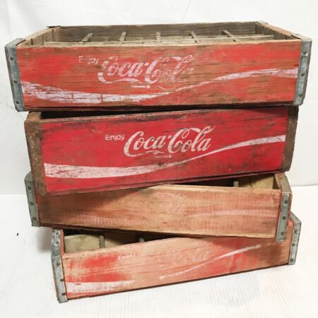 Originele Vintage Houten Coca-Cola Flessenkrat 24 Vakken - Rood | Coca-Cola