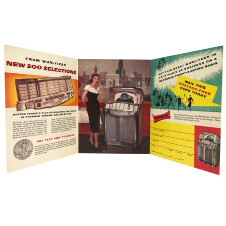 Originele Wurlitzer 2000 Jukebox Brochure En Interesse Formulier | Wurlitzer