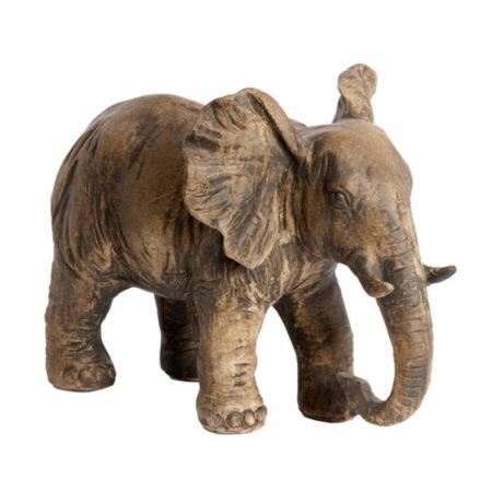 Ornament Elephant antiek donker bruin L | Light & Living