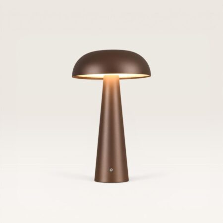 Oryllo - Paddenstoel lamp oplaadbaar Brons 30 cm - Dressoir lamp - Dimbaar - Tafellamp horeca - Modern design - USB-C - 3000K/4500K/6500K | LUSENZ