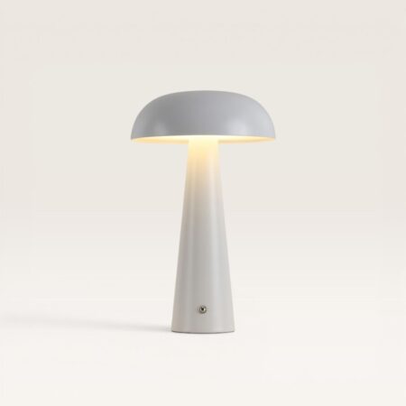 Oryllo - Paddenstoel lamp oplaadbaar Wit 30 cm - Dressoir lamp - Tafellamp horeca - Dimbaar - Glazen kap - Modern design - USB-C - 3000K/4500K/6500K | LUSENZ