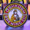Oshkosh Brewing Co. Emaille Reclamebord - 1990s Sample - Ø30cm | The Dutch Pickers